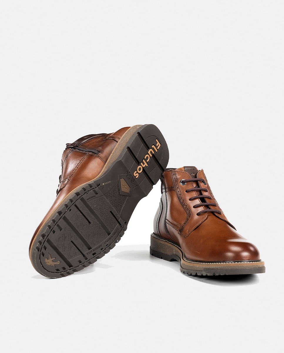 Botins em Pele Tipo Chelsea com Pala Lisa Couro-4
