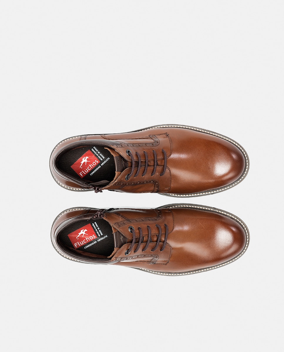 Botins em Pele Tipo Chelsea com Pala Lisa Couro-5