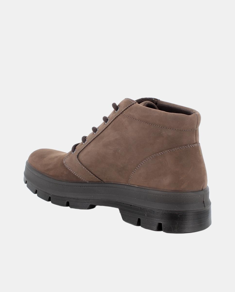 Imagen 3 de Bota de caballero en piel, forro goretex, cierre de cordones - Igi&Co - Marrón oscuro Marrón oscuro