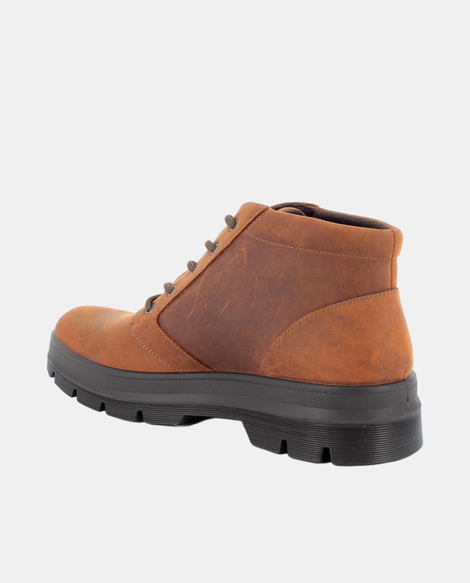 Botas em Pele com Forro Goretex e Fecho de Atacadores Castanho-3
