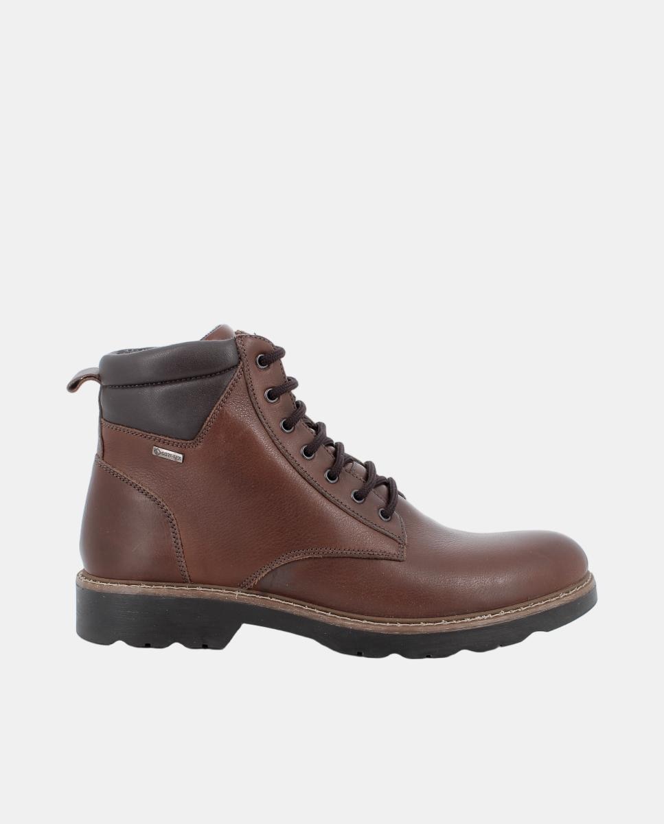 Imagen 0 de Bota de caballero en piel, con forro goretex y cierre con cremallera lateral Cuero