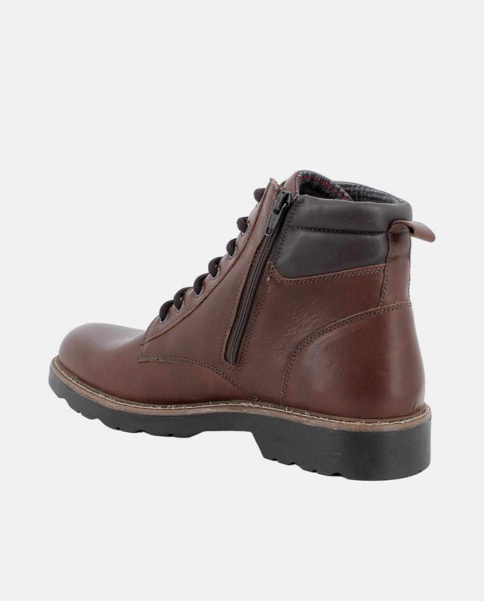 Bota de caballero en piel, con forro goretex y cierre con cremallera lateral - Igi&Co - Cuero Cuero-3