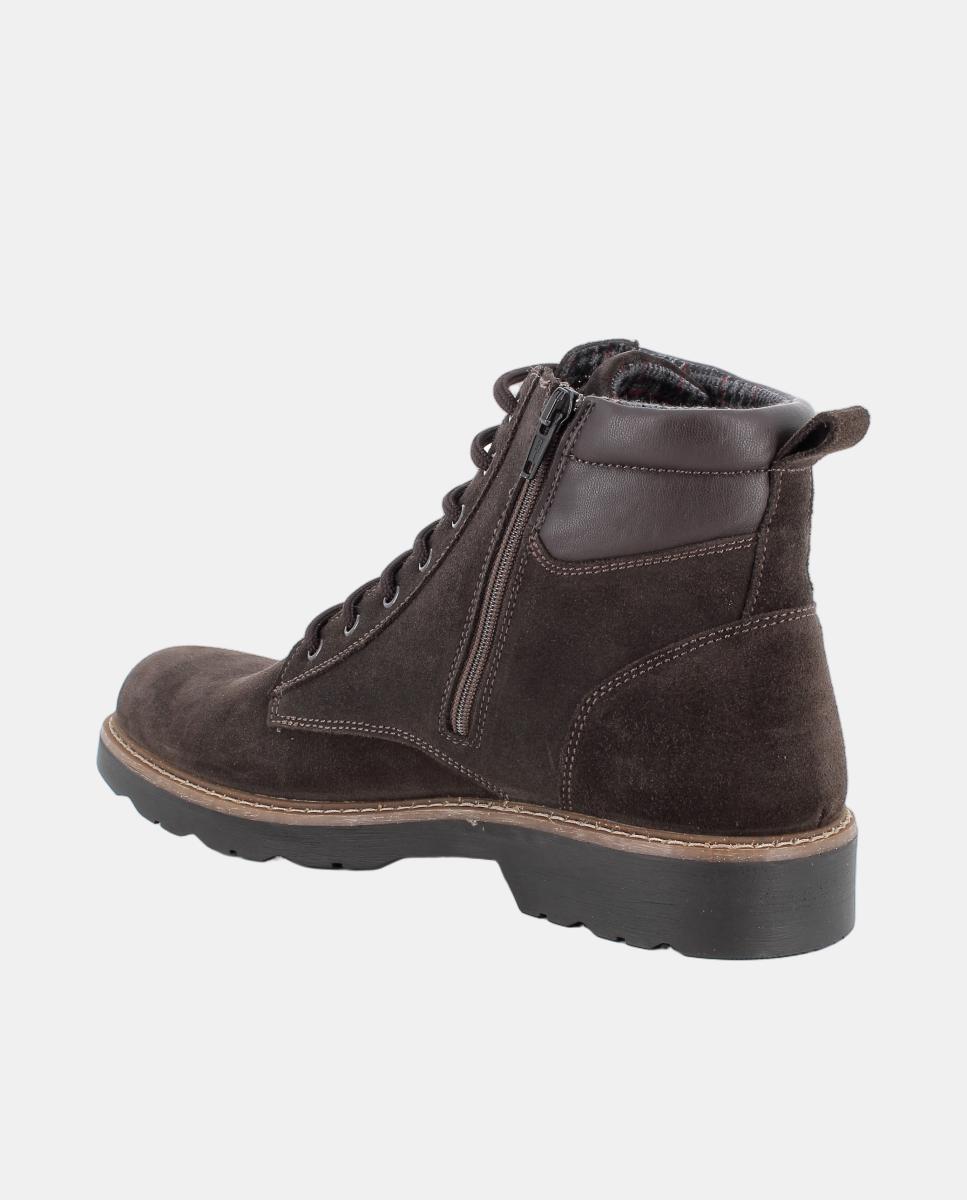 Bota de caballero en piel, con forro goretex y cierre con cremallera lateral - Igi&Co - Marrón oscuro Marrón oscuro-3