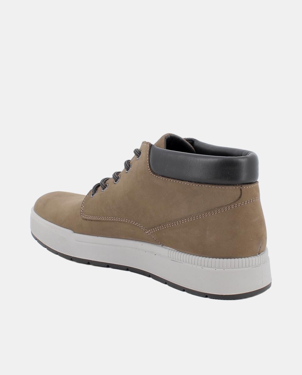 Bota de caballero en piel, con forro goretex y cierre con cordones - Igi&Co - Verde militar Verde militar-3