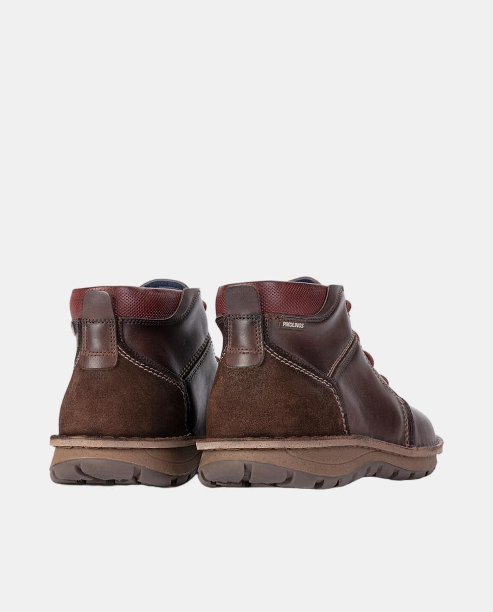 Botas em Pele com Sola Extraligeira e Palmilha Amovível Castanho-escuro-3