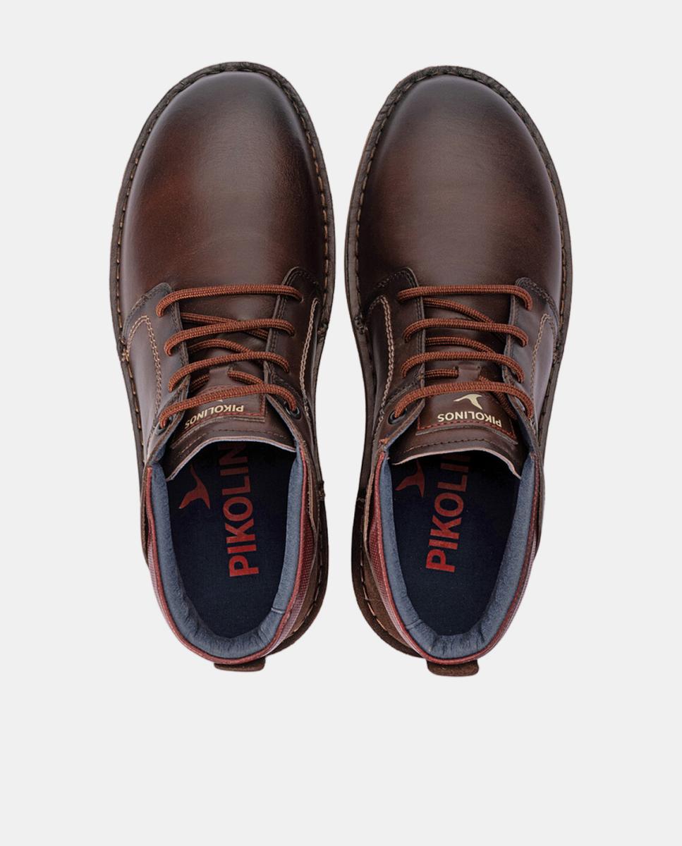 Botas em Pele com Sola Extraligeira e Palmilha Amovível Castanho-escuro-6
