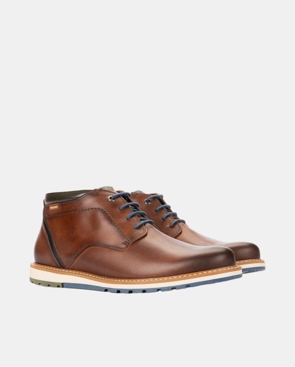 Botas em Pele com Palmilha Amovível Castanho-2