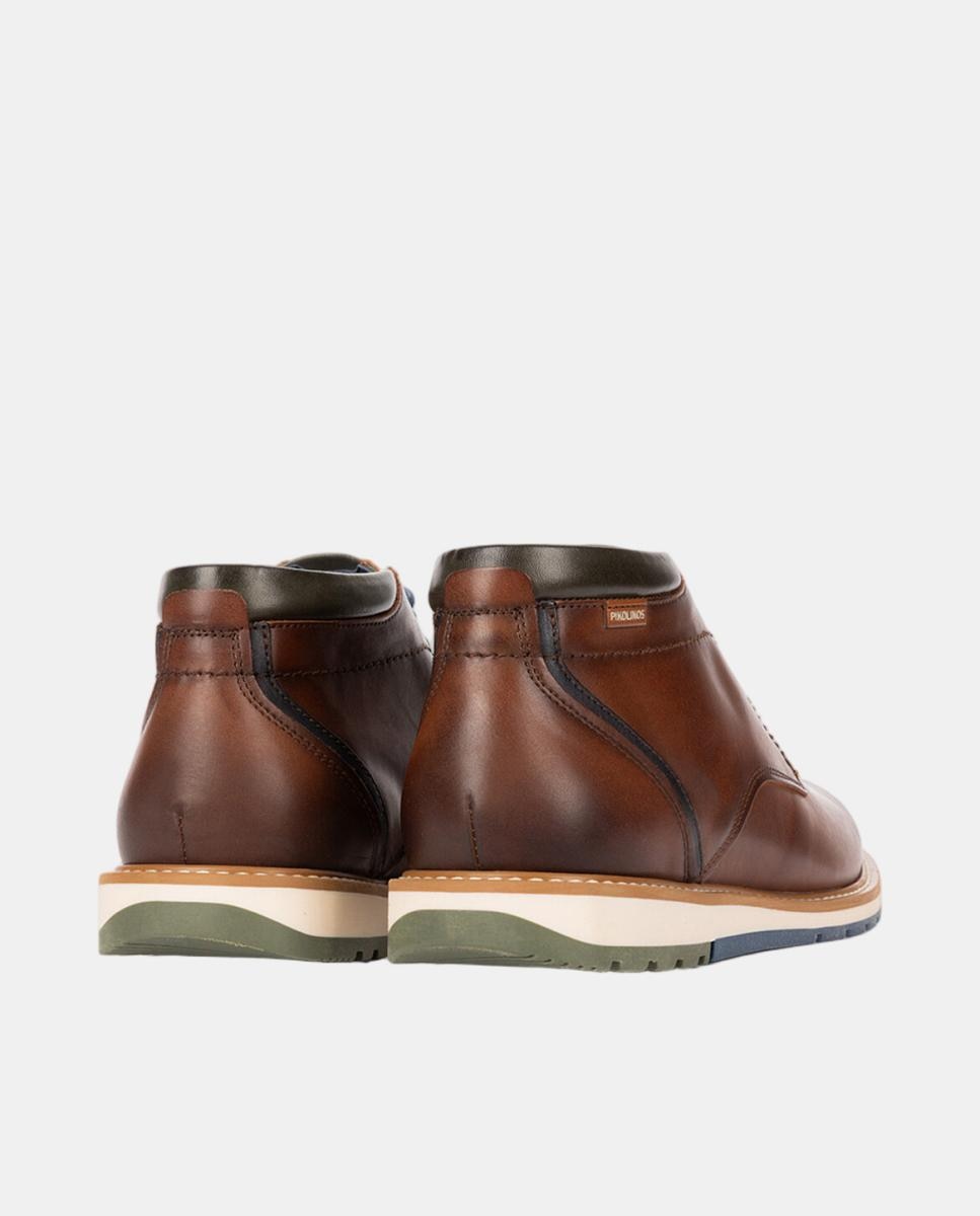 Botas em Pele com Palmilha Amovível Castanho-3
