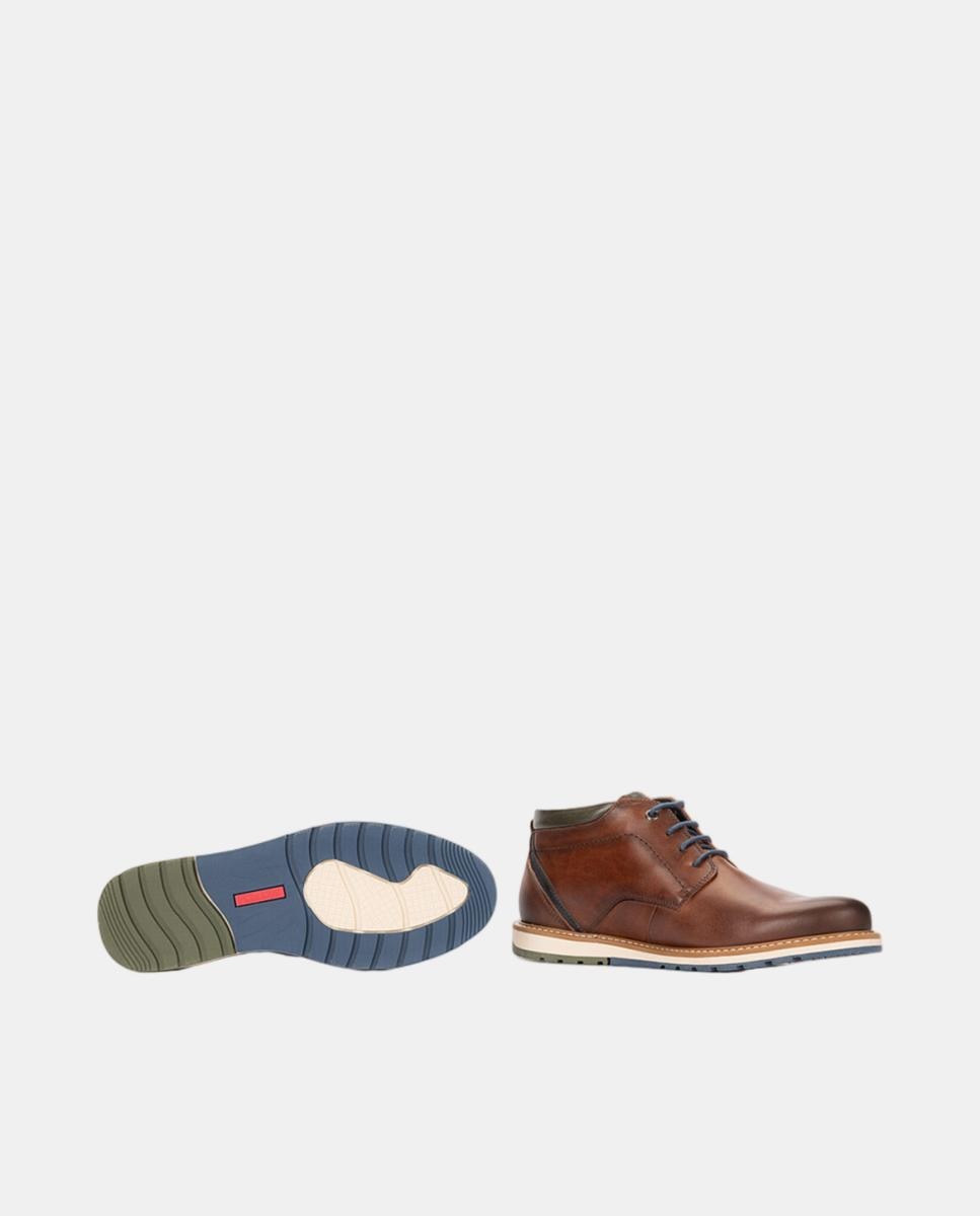 Botas em Pele com Palmilha Amovível Castanho-5