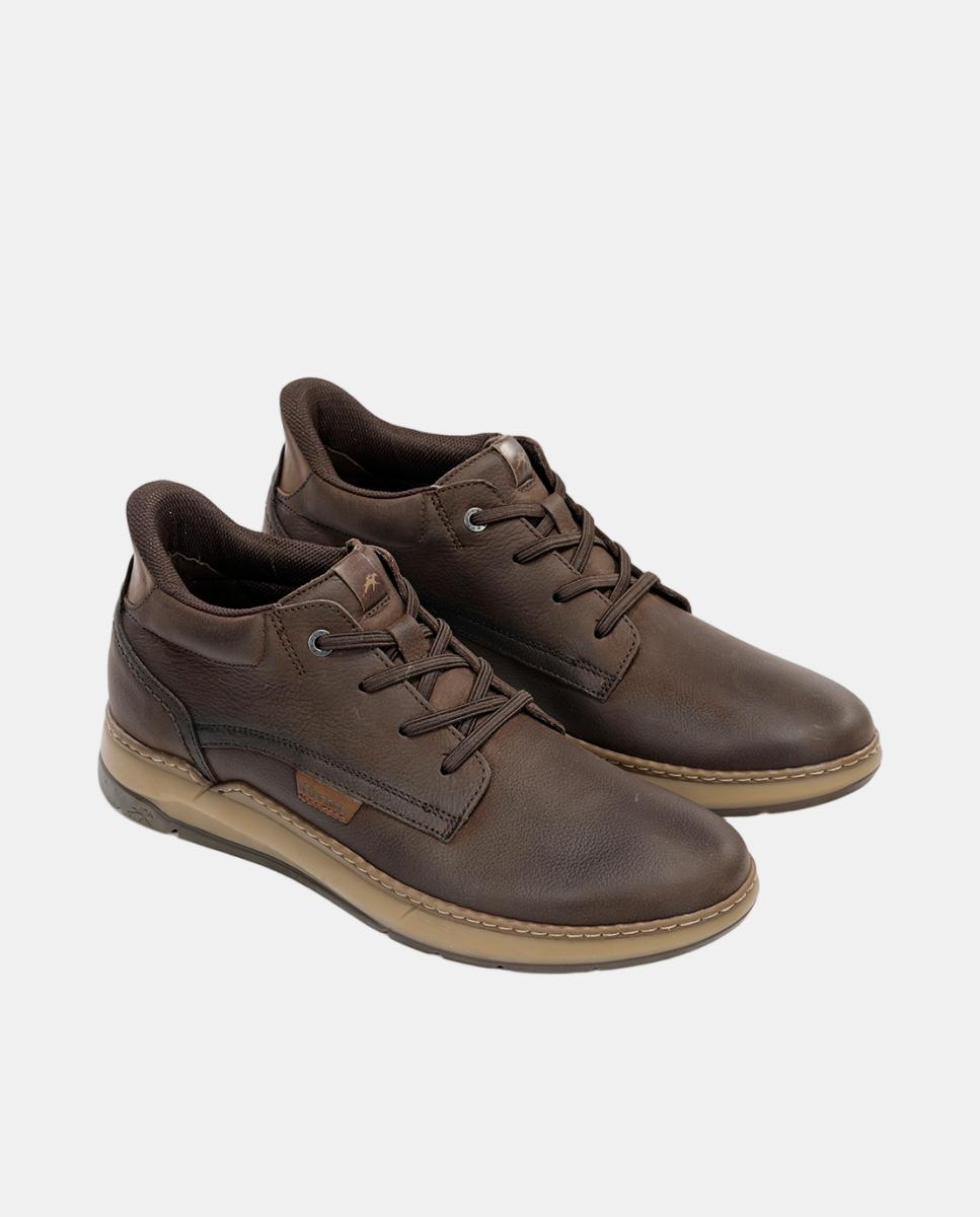 Botas em Pele Fáceis de Calçar Castanho Suave-4