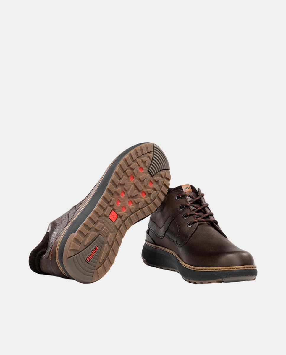 Botins em Pele com Pala Lisa Castanho-chocolate-6