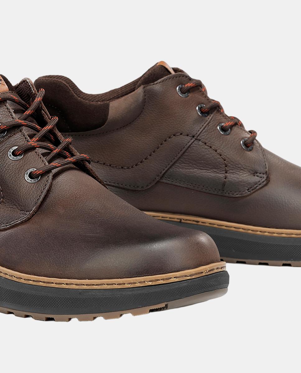 Botins em Pele com Pala Lisa Castanho-chocolate-7