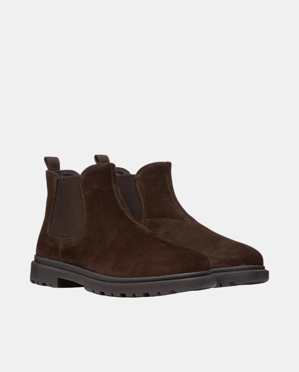 Botins Chelsea em Camurça Castanho-chocolate-3