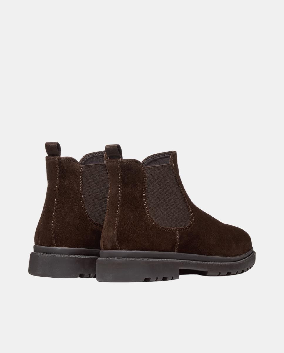 Botins Chelsea em Camurça Castanho-chocolate-4