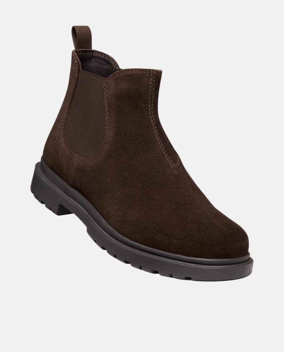 Botins Chelsea em Camurça Castanho-chocolate-7