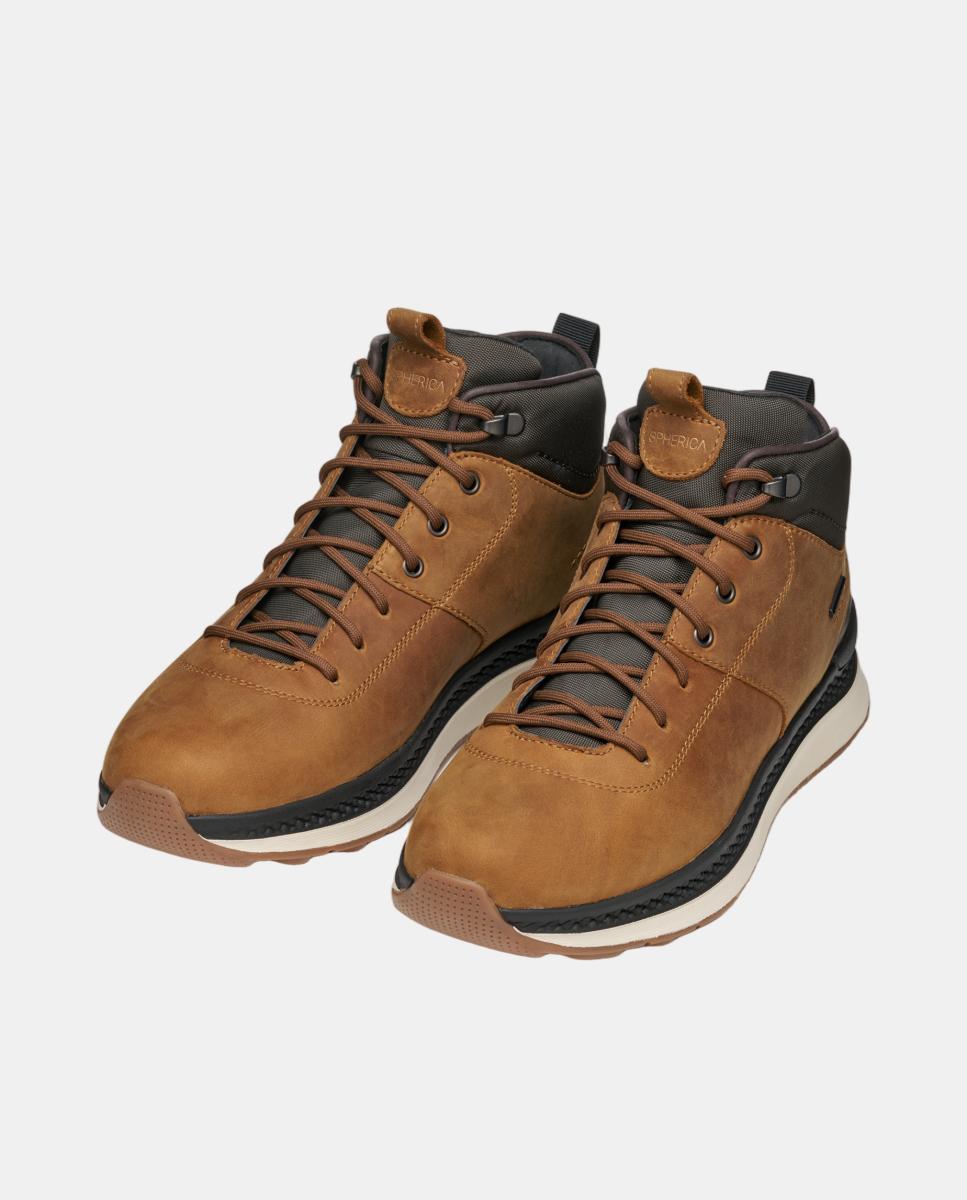 Botins desportivos com sola amortecida e impermeavel Couro-4