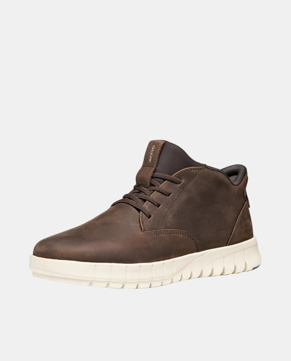 Botin de caballero en piel con estilo contemporáneo - Geox - Marrón Marrón-2