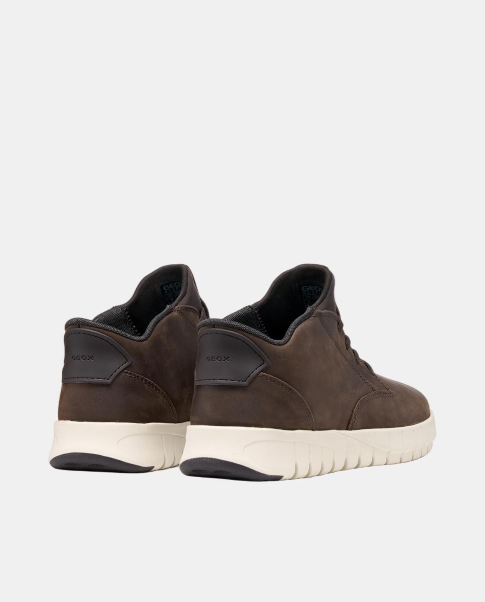 Botin de caballero en piel con estilo contemporáneo - Geox - Marrón Marrón-4