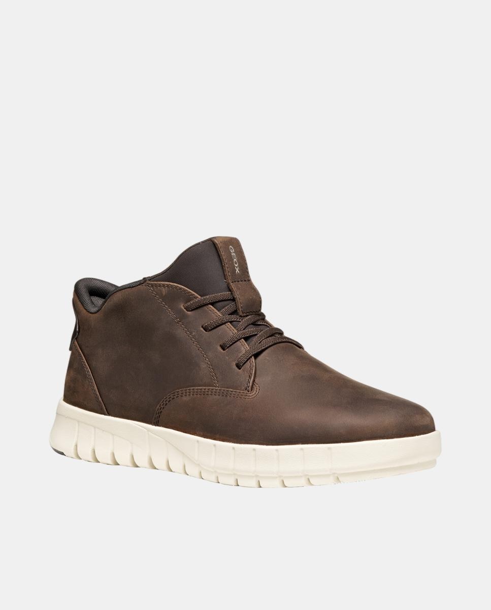 Botin de caballero en piel con estilo contemporáneo - Geox - Marrón Marrón-5