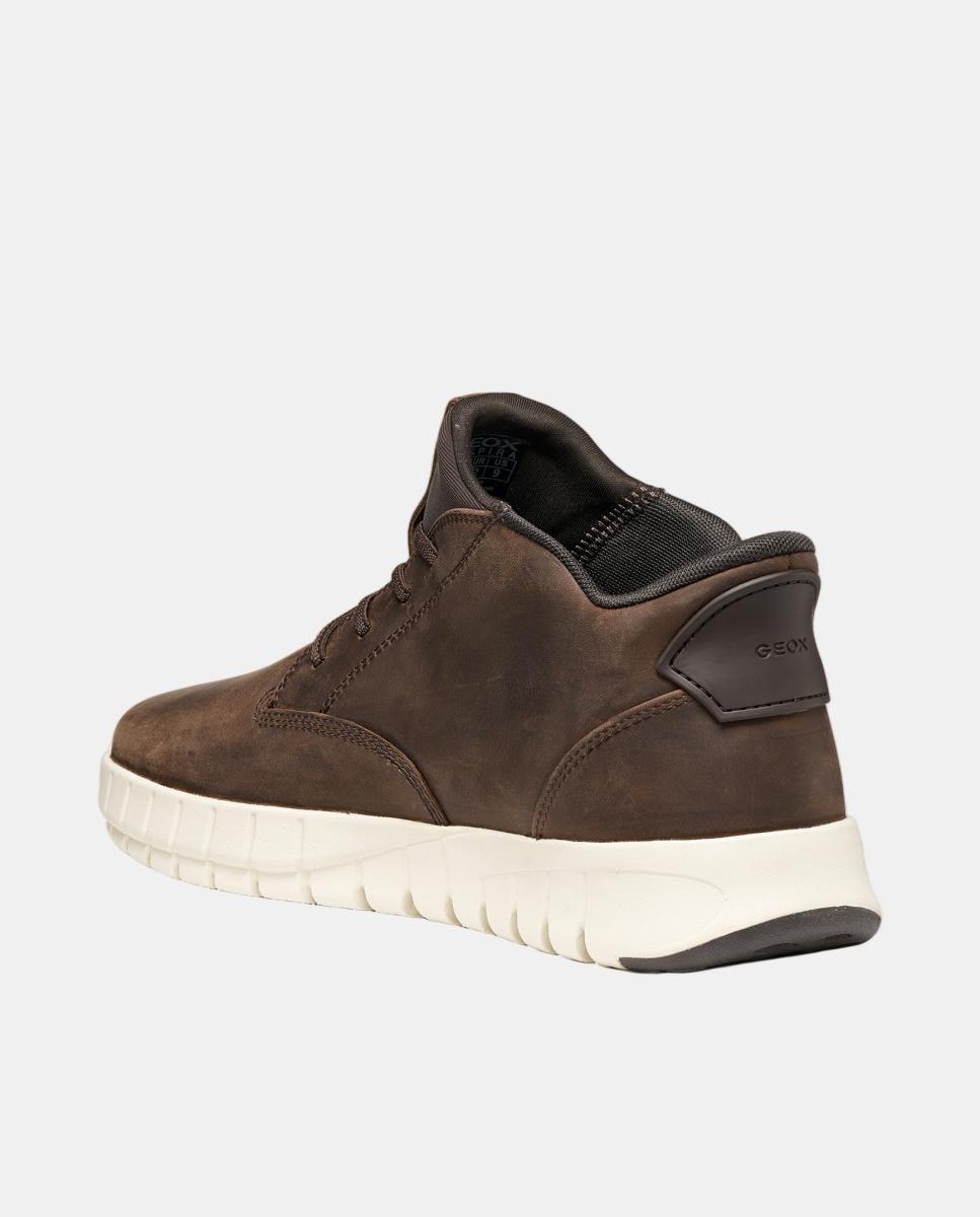 Botin de caballero en piel con estilo contemporáneo - Geox - Marrón Marrón-6