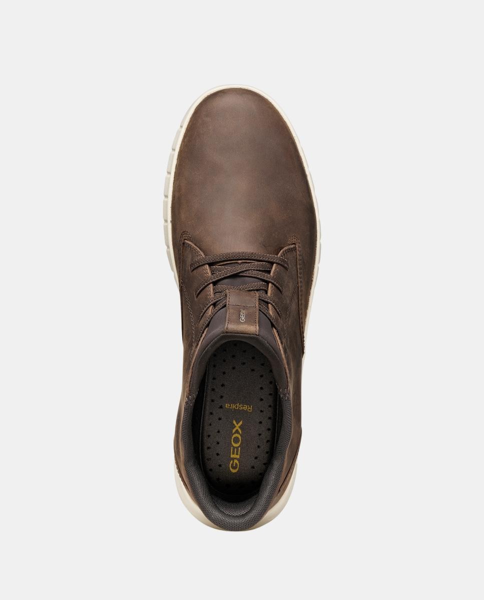Botin de caballero en piel con estilo contemporáneo - Geox - Marrón Marrón-8