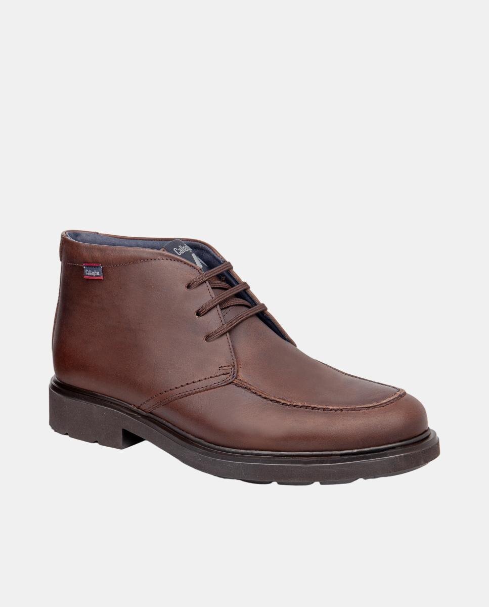 Botins Tipo Chelsea em Pele Castanho-escuro-2