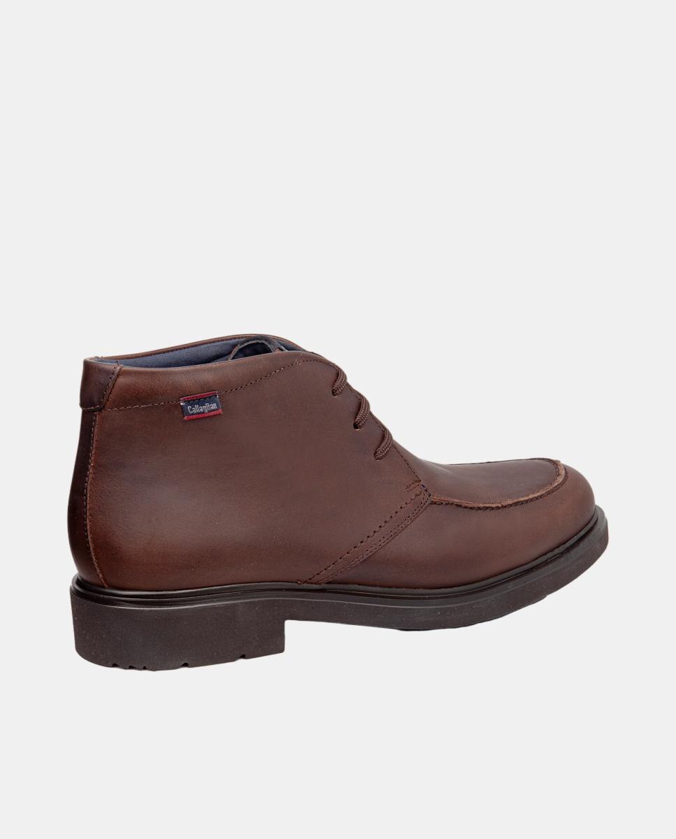 Botins Tipo Chelsea em Pele Castanho-escuro-3