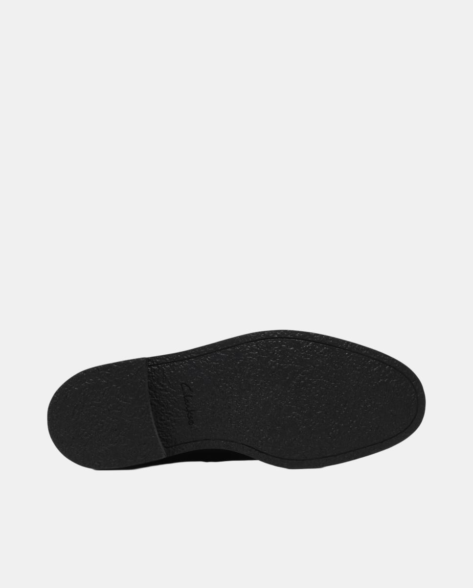 Imagen 3 de Botín de hombre de piel con elásticos laterales y suela de caucho termoplástico - Clarks - Negro Negro