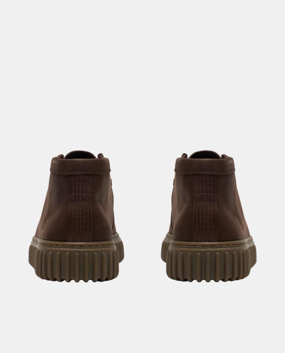 Botas Torhill em Pele com Fecho de Atacadores Castanho-escuro-5
