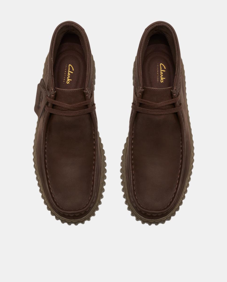 Botas Torhill em Pele com Fecho de Atacadores Castanho-escuro-6