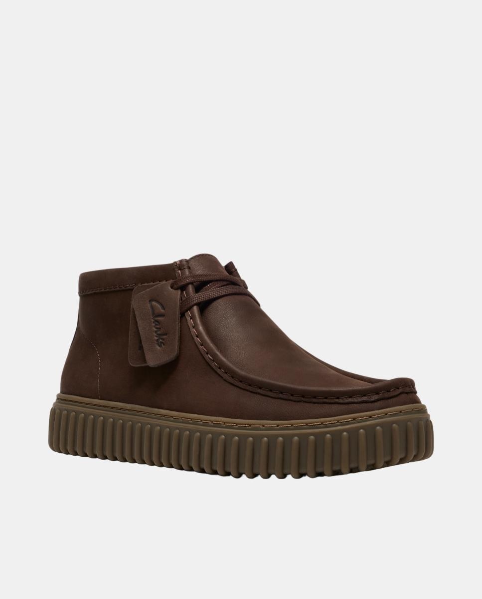 Botas Torhill em Pele com Fecho de Atacadores Castanho-escuro-7