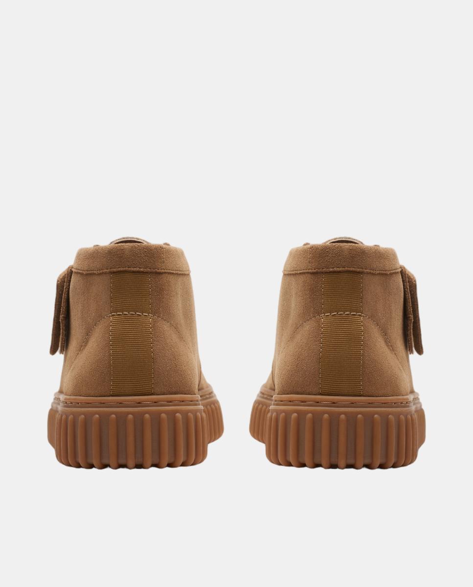 Botas Torhill em Croute com Fecho de Atacadores Castanho-claro-5