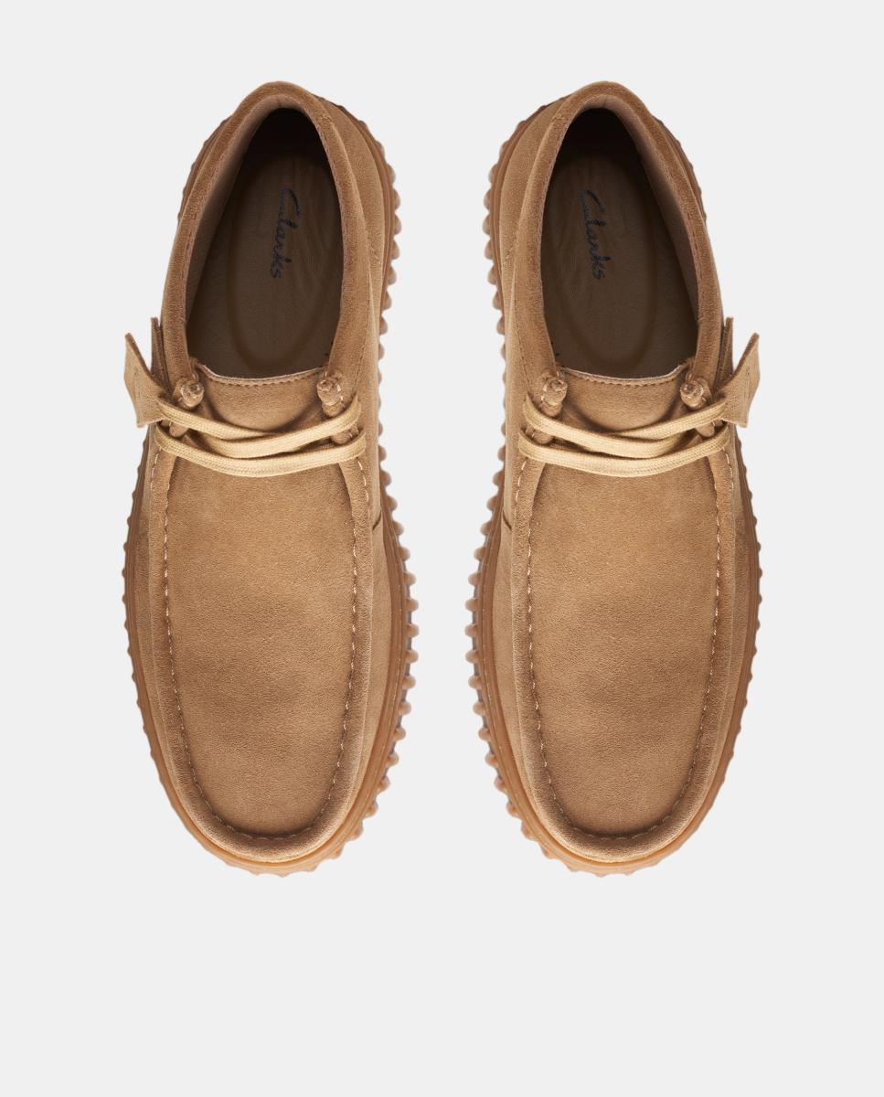 Botas Torhill em Croute com Fecho de Atacadores Castanho-claro-6