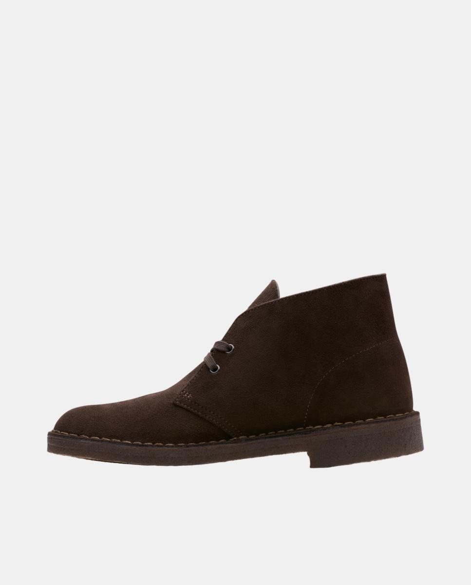Desert Boot em Croute com Fecho de Atacadores Castanho-escuro-2