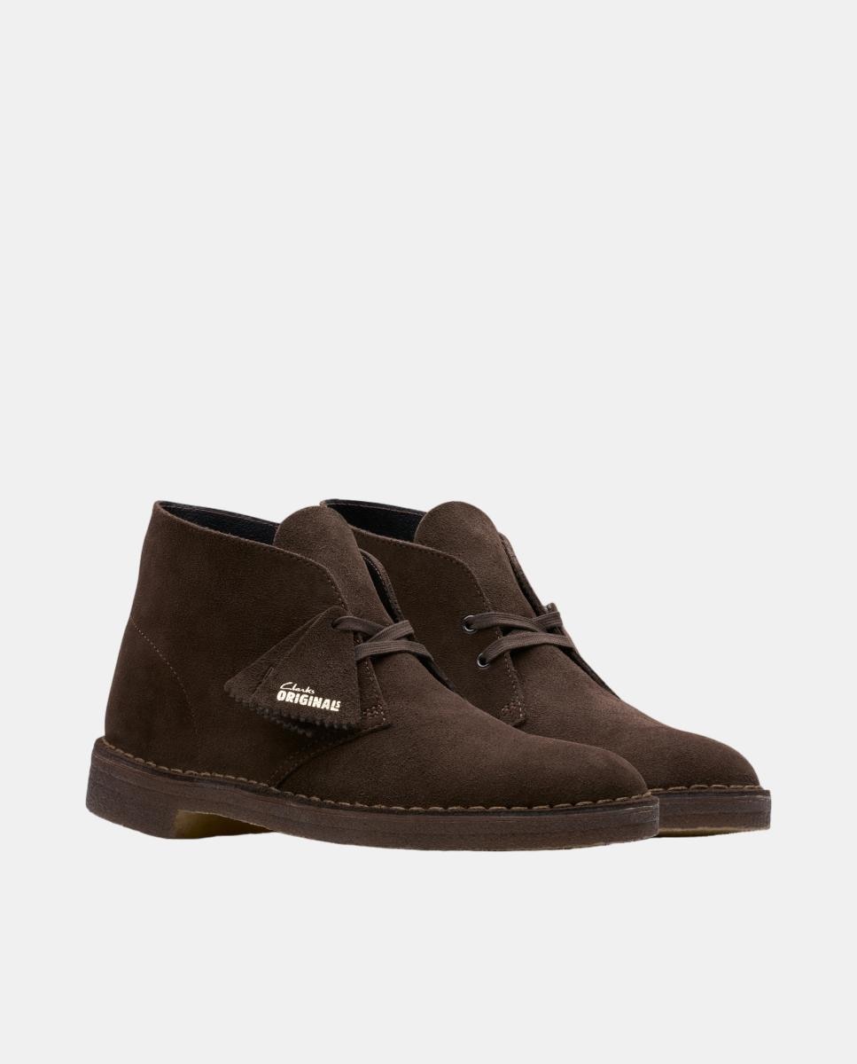 Desert Boot em Croute com Fecho de Atacadores Castanho-escuro-4