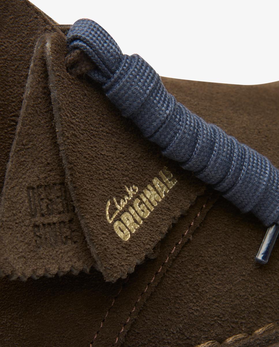 Desert Boot em Croute com Fecho de Atacadores Castanho-escuro-7