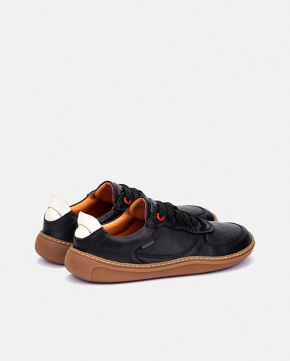 Sapatilhas em Pele - Preto Preto-3