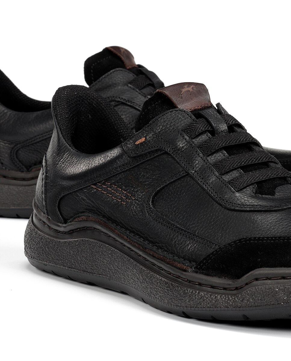 Sapatos com Elásticos em Pele com Tecnologia "Mãos Livres" Preto-7