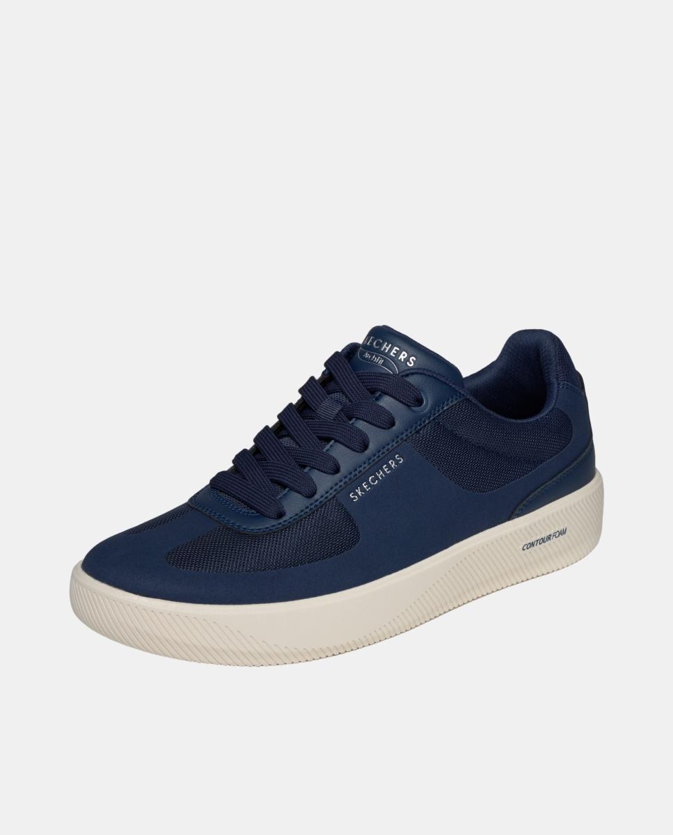 Sapatilhas Casual em Pele Azul-marinho-2