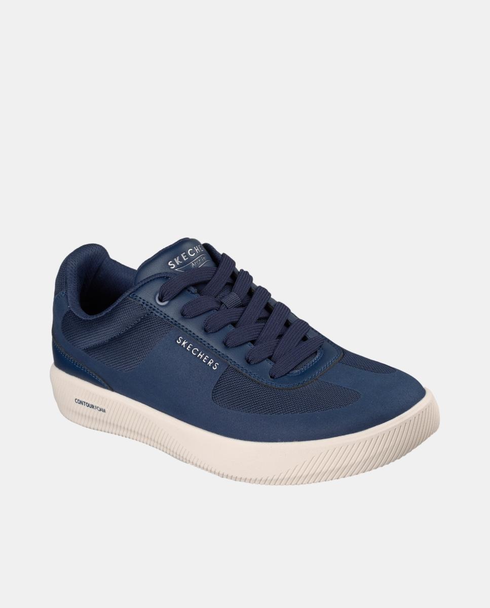 Sapatilhas Casual em Pele Azul-marinho-3