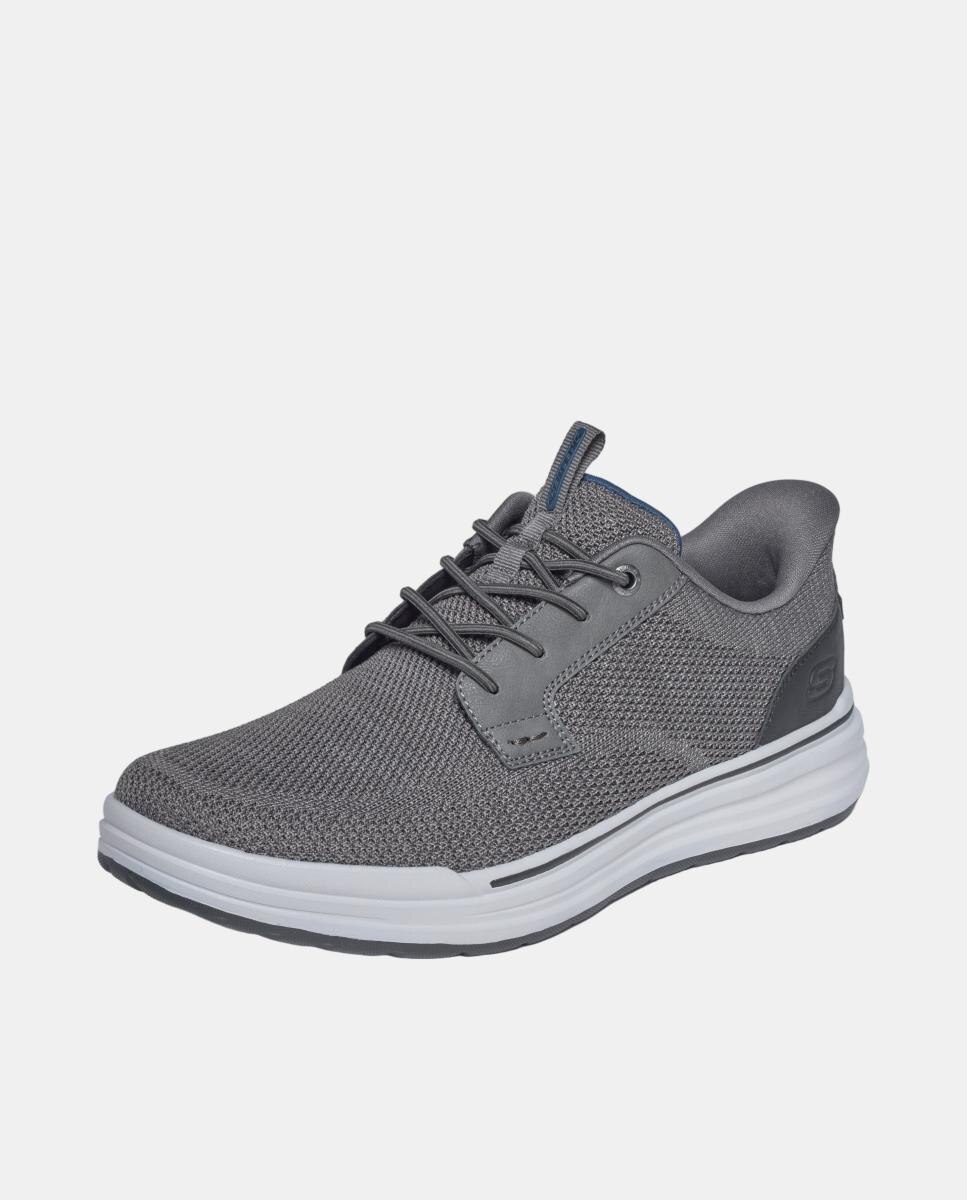 Deportivo de hombre casual canvas y tech slip ins - Skechers - Grises Grises-2