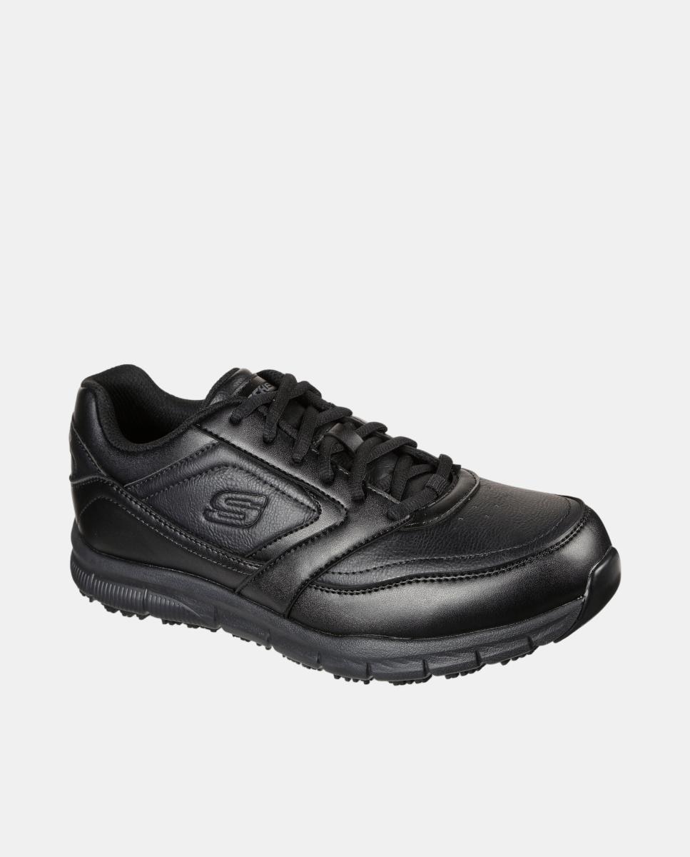 Deportivo piel suela antideslizante - Skechers - Negro mate Negro mate-1