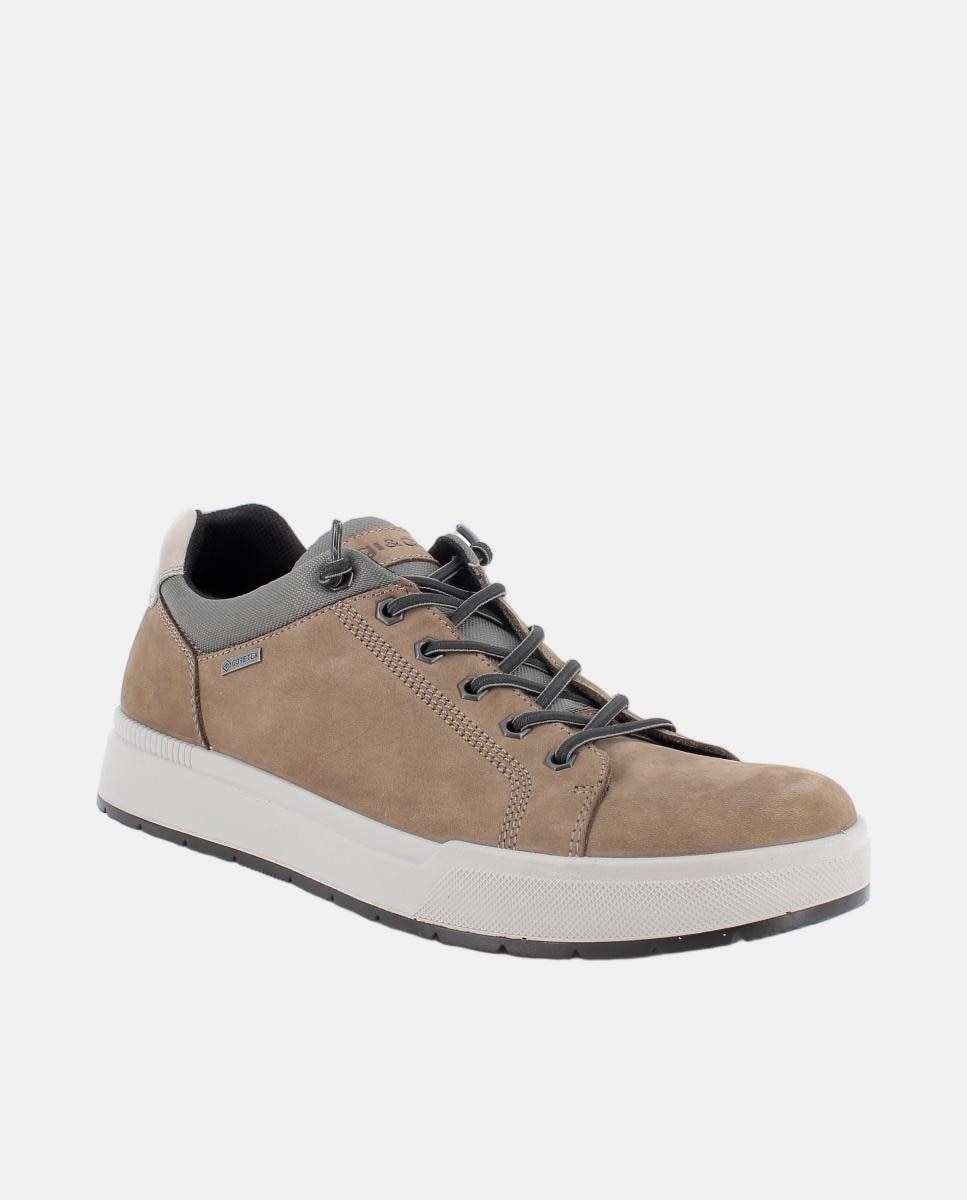 Zapato de caballero en piel con forro goretex y cierre con cordones - Igi&Co - Verde militar Verde militar-2