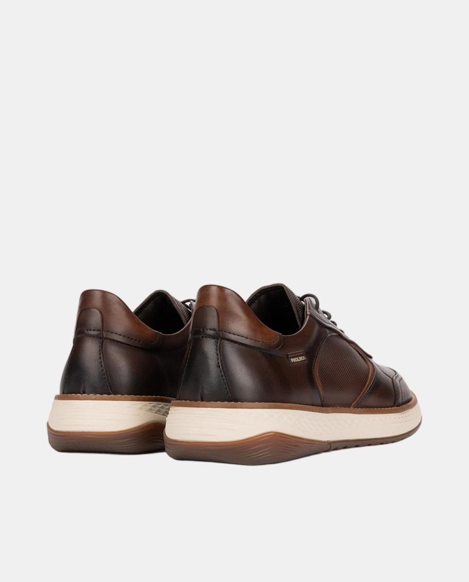 Imagen 3 de Zapatillas de hombre de piel con suela extraligera - Pikolinos - Marrón oscuro Marrón oscuro