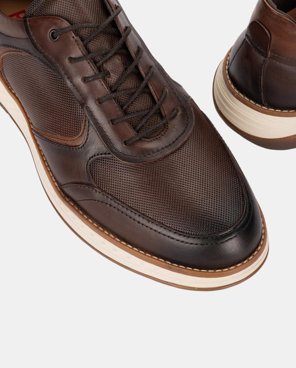 Imagen 4 de Zapatillas de hombre de piel con suela extraligera - Pikolinos - Marrón oscuro Marrón oscuro