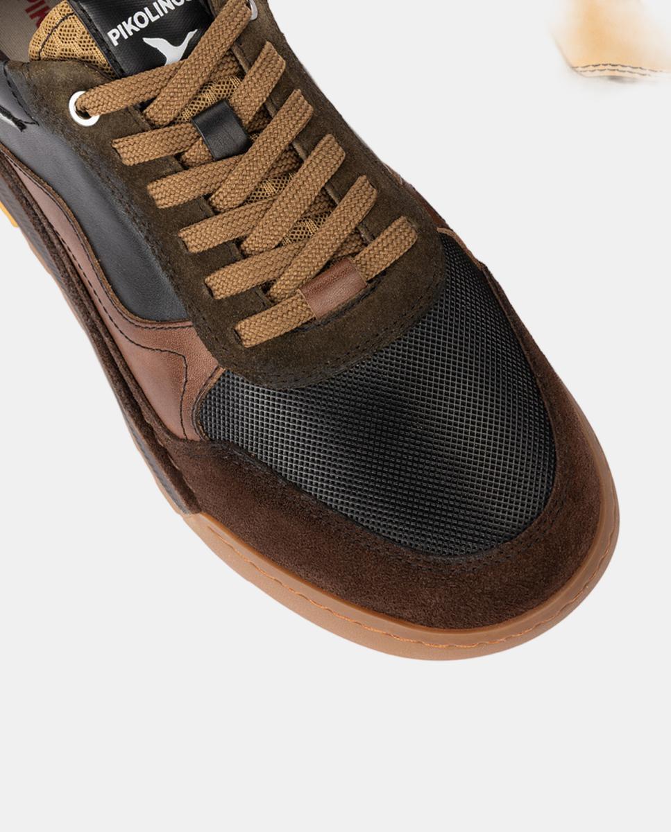 Imagen 4 de Zapatillas de hombre de piel con plantilla Memory Foam extraíble - Pikolinos - Negro Negro