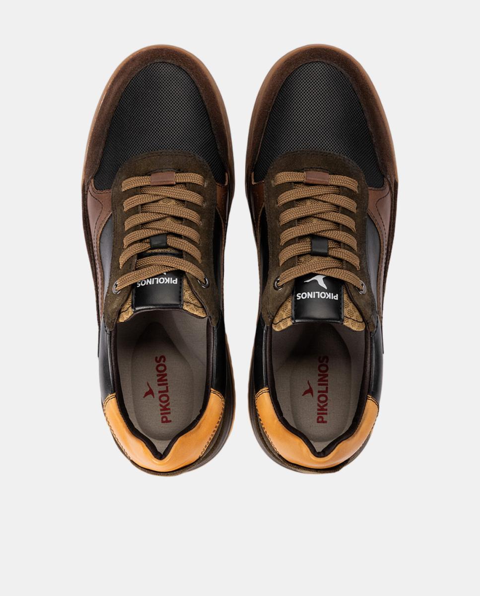 Imagen 6 de Zapatillas de hombre de piel con plantilla Memory Foam extraíble - Pikolinos - Negro Negro