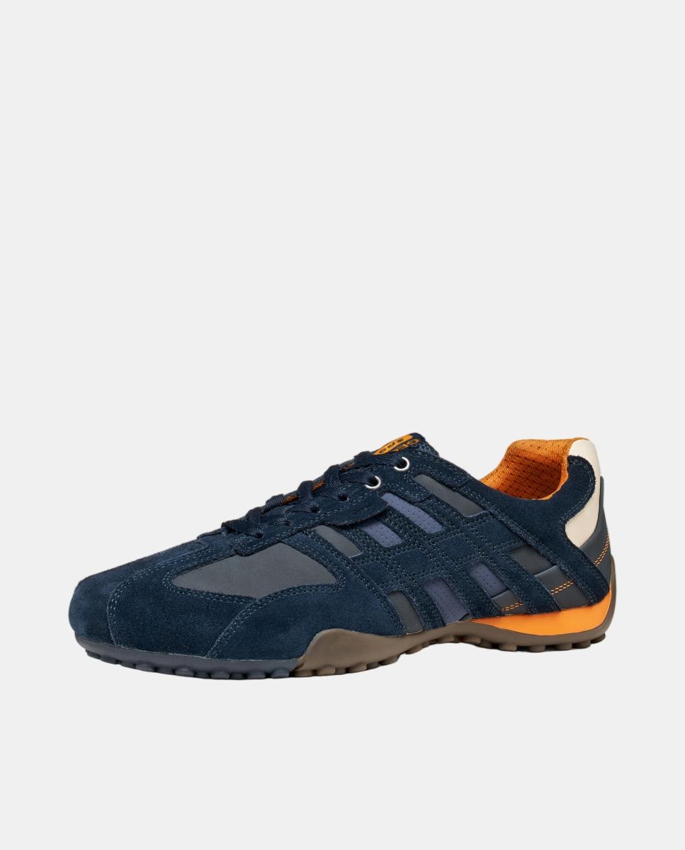 Zapatilla deportiva de caballero en ante - Geox - Azul oscuro Azul oscuro-2