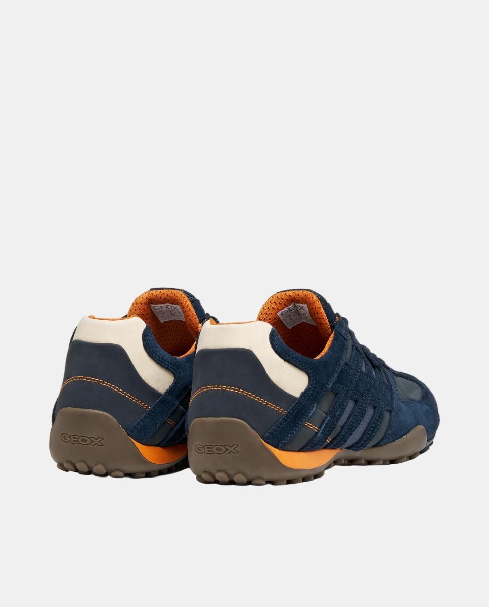 Zapatilla deportiva de caballero en ante - Geox - Azul oscuro Azul oscuro-4
