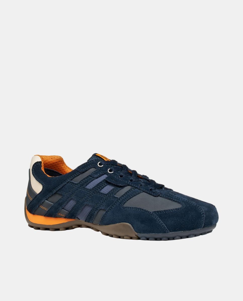 Zapatilla deportiva de caballero en ante - Geox - Azul oscuro Azul oscuro-5